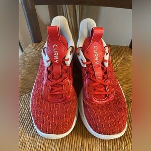 Under Armour Curry Flow 9 Team Basketball Shoes Red White Unisex Size SZ M7.5/W9